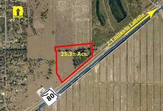 W SR 80, LaBelle, FL - Aérien Vue de la carte - Image1