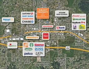 520 W Washington St, Sequim, WA - AÉRIEN Vue de la carte