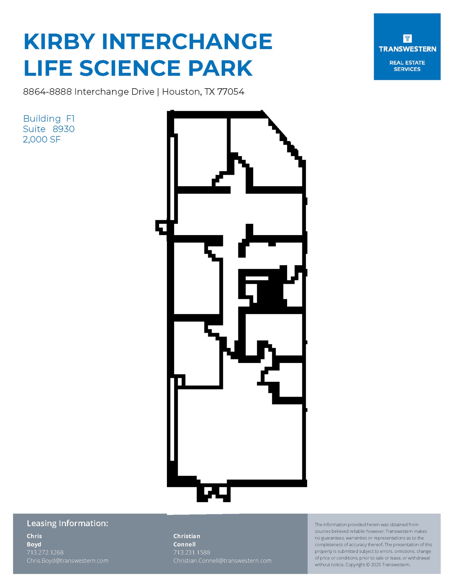 8901-8933 Interchange Dr, Houston, TX à louer Plan d’étage- Image 1 de 1