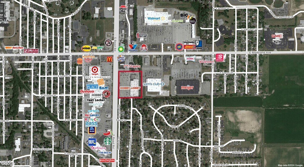 1805 E Markland Ave, Kokomo, IN à louer - Aérien - Image 2 de 6