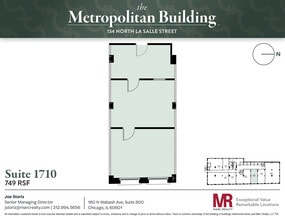 134 N LaSalle St, Chicago, IL à louer Plan d’étage- Image 1 de 1