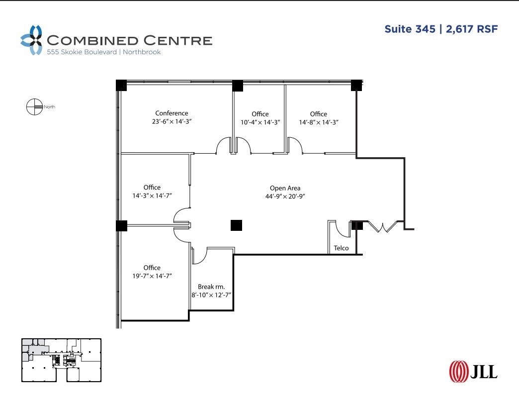 707 Skokie Blvd, Northbrook, IL for lease Floor Plan- Image 1 of 1