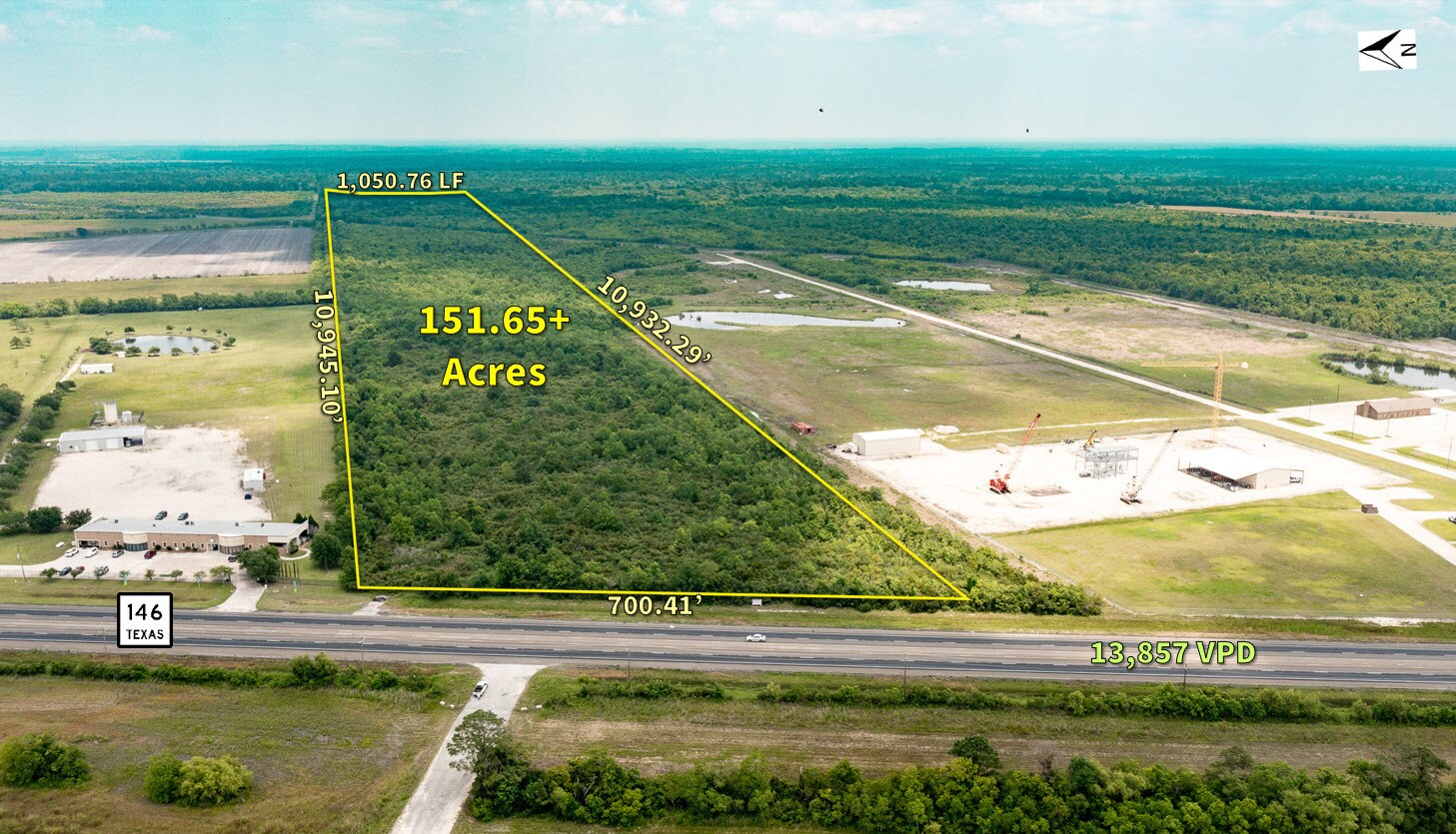 151+/-Ac 00 Hwy 146, Dayton, TX à vendre Aérien- Image 1 de 8