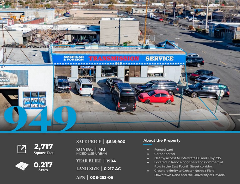 949 E 4th St, Reno, NV à vendre - Photo du bâtiment - Image 2 de 7