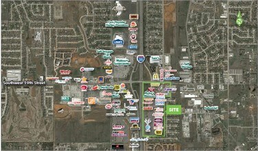 S I-35 Service Rd, Moore, OK - AERIAL  map view