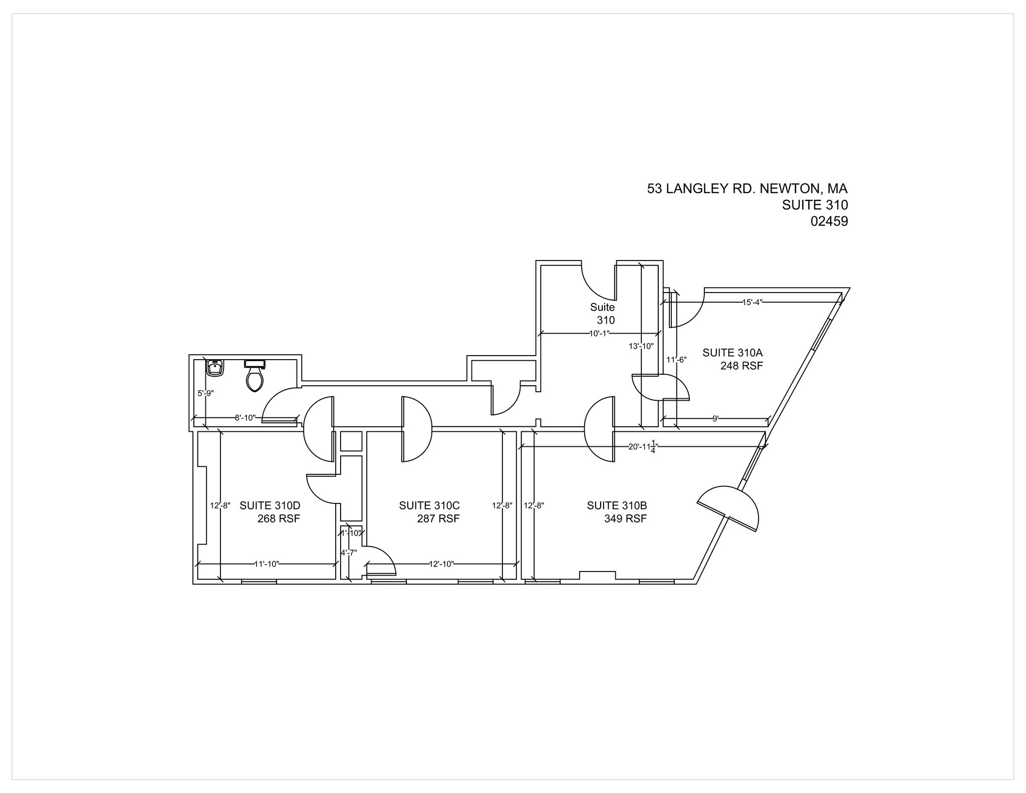 47-61 Langley Rd, Newton, MA à louer Plan de site- Image 1 de 1