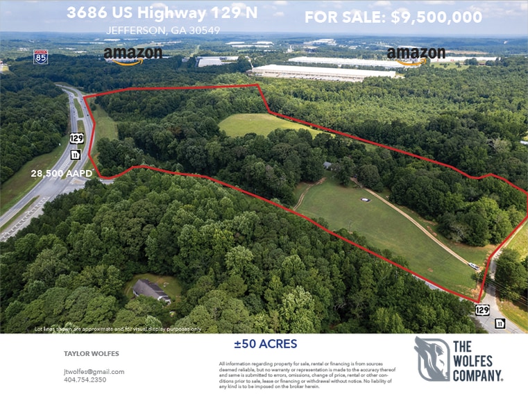 3686 US-129, Jefferson, GA for sale - Aerial - Image 1 of 1
