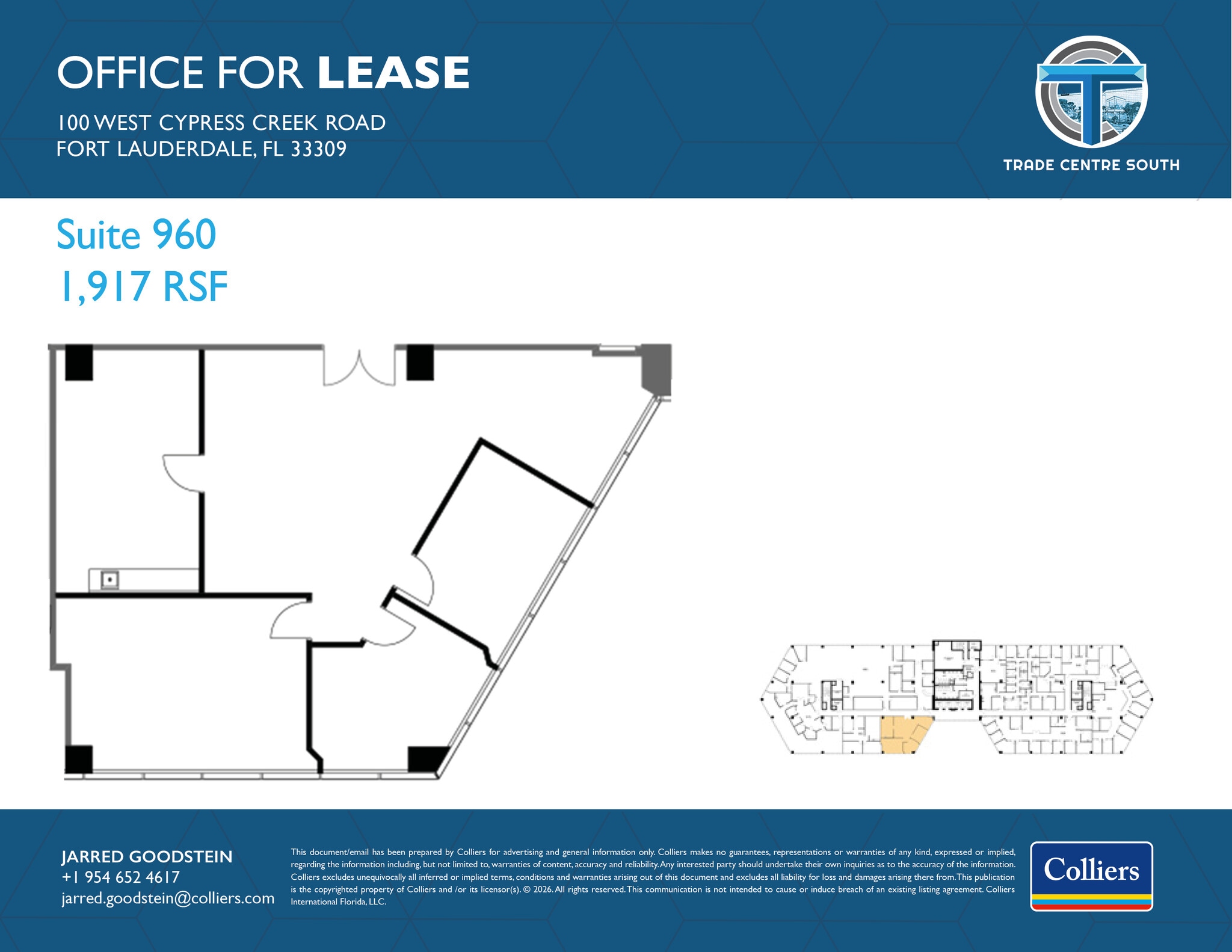 100 W Cypress Creek Rd, Fort Lauderdale, FL for lease Floor Plan- Image 1 of 1