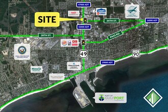 3505 25th Ave, Gulfport, MS - AÉRIEN  Vue de la carte