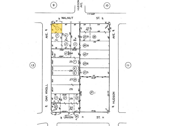 744 E Walnut St, Pasadena, CA à vendre Plan cadastral- Image 1 de 1