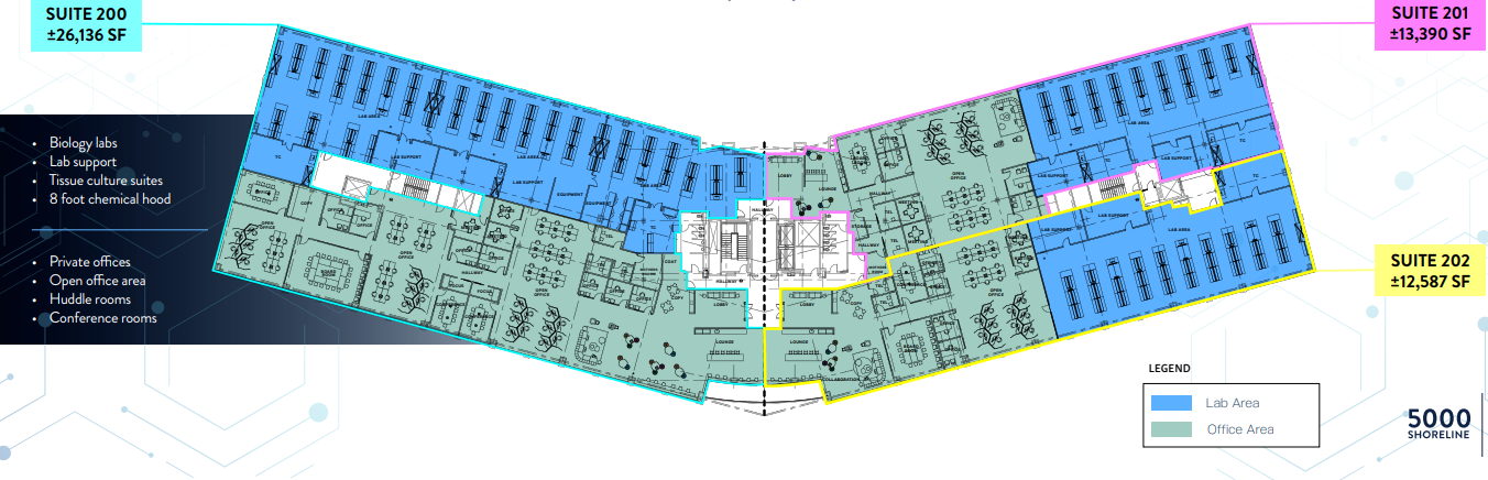 5000 Shoreline Ct, South San Francisco, CA à louer Plan d’étage- Image 1 de 1