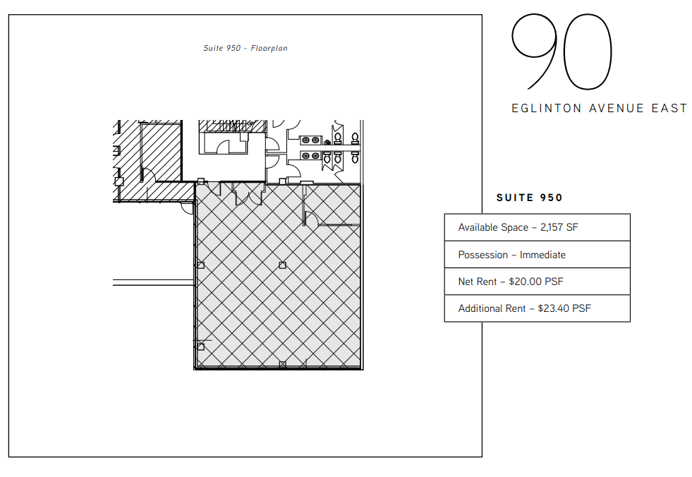 90 Eglinton Ave E, Toronto, ON for lease Floor Plan- Image 1 of 1