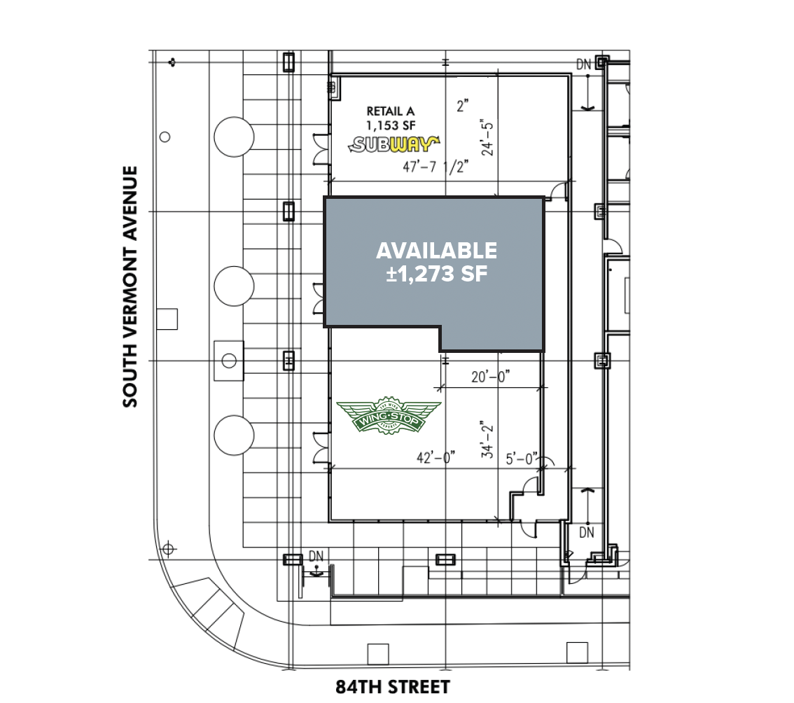 8300-8400 S Vermont Ave, Los Angeles, CA à louer Plan d’étage- Image 1 de 1