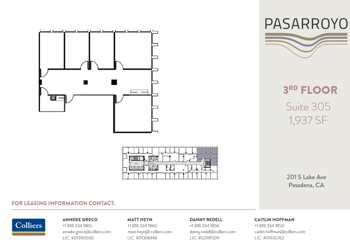 225 S Lake Ave, Pasadena, CA for lease Floor Plan- Image 1 of 1