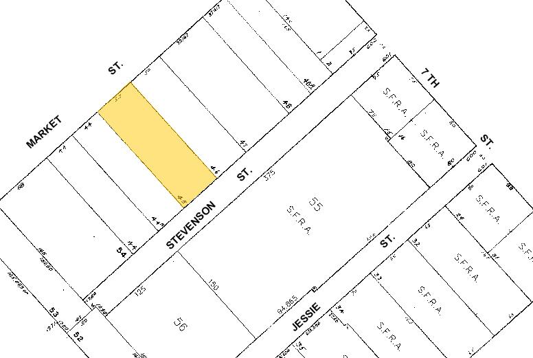 1133-1139 Market St, San Francisco, CA à louer - Plan cadastral - Image 2 de 7