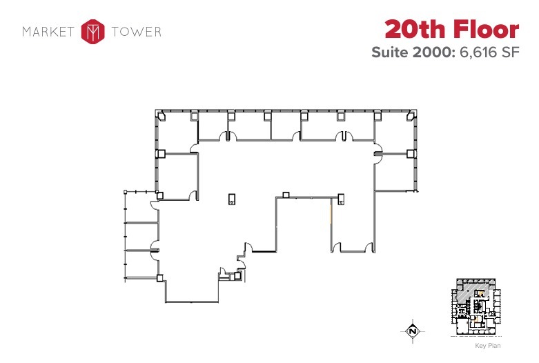 10 W Market St, Indianapolis, IN for lease Floor Plan- Image 1 of 1