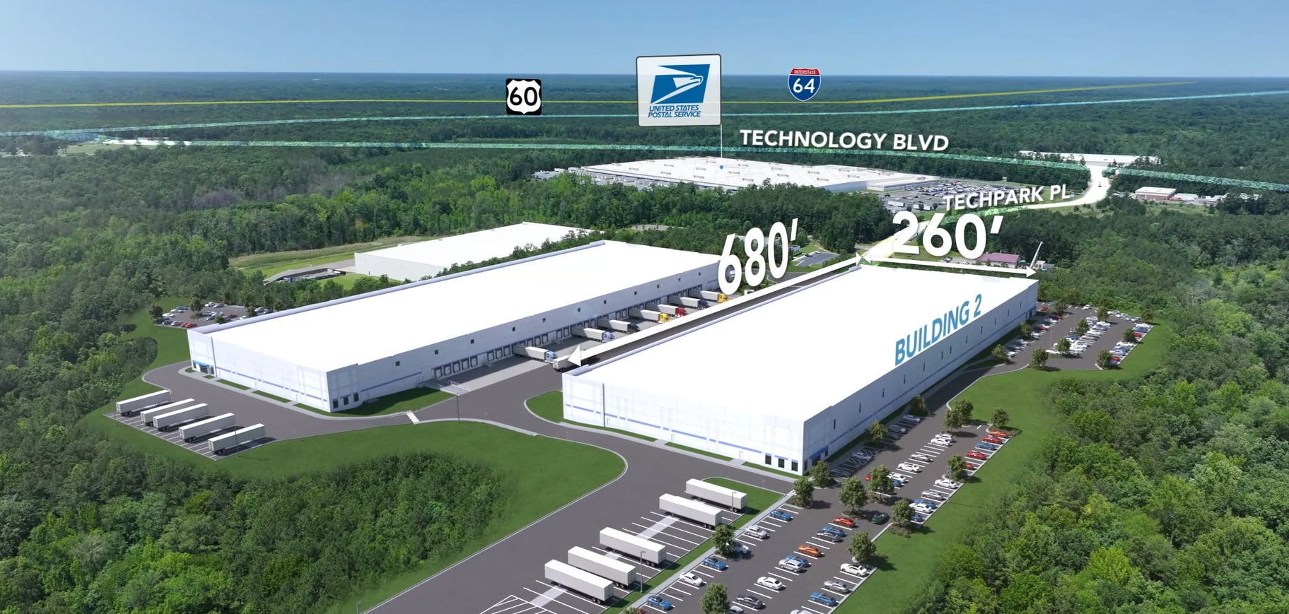 1101 Tech Park Pl, Sandston, VA for lease Aerial- Image 1 of 7