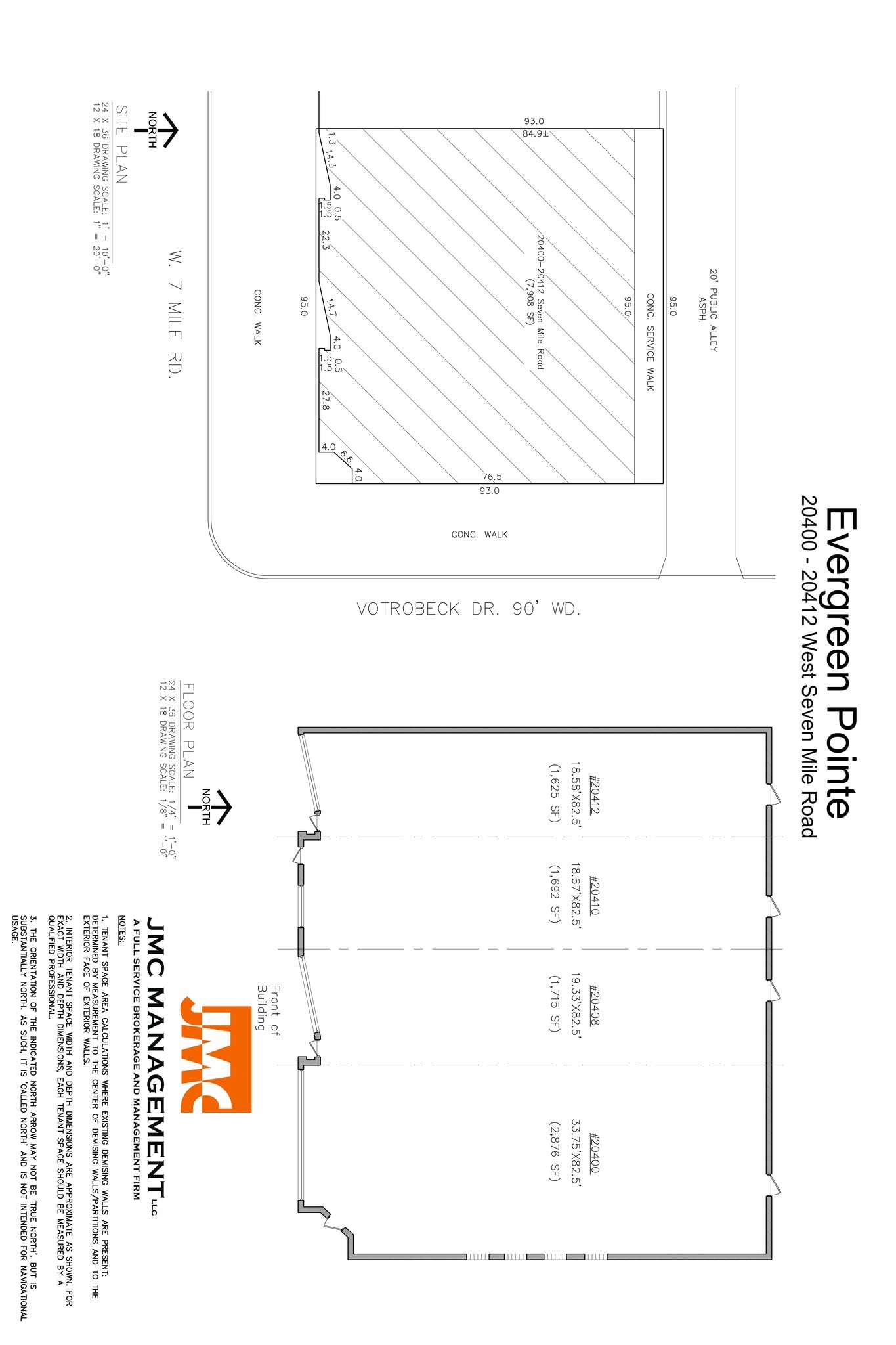 20400 20412 W. Seven Mile Rd, Detroit, MI à louer Plan de site- Image 1 de 1