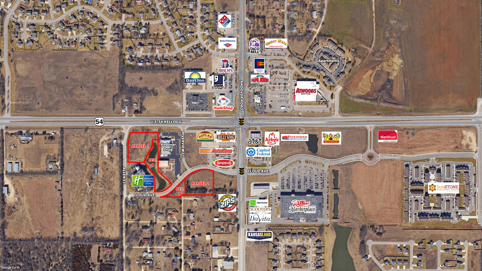 Hwy 54 Andover Rd, W & S Of, SW/C, Andover, KS for sale - Aerial - Image 1 of 1