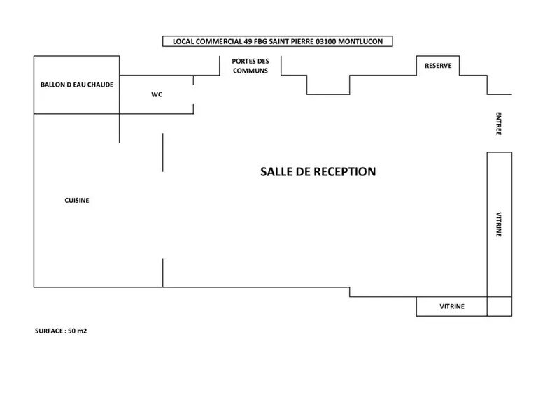 Retail in Montluçon for lease - Floor Plan - Image 2 of 3