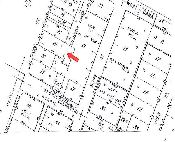 357 Castro St, Mountain View, CA à louer - Plan cadastral - Image 2 de 6