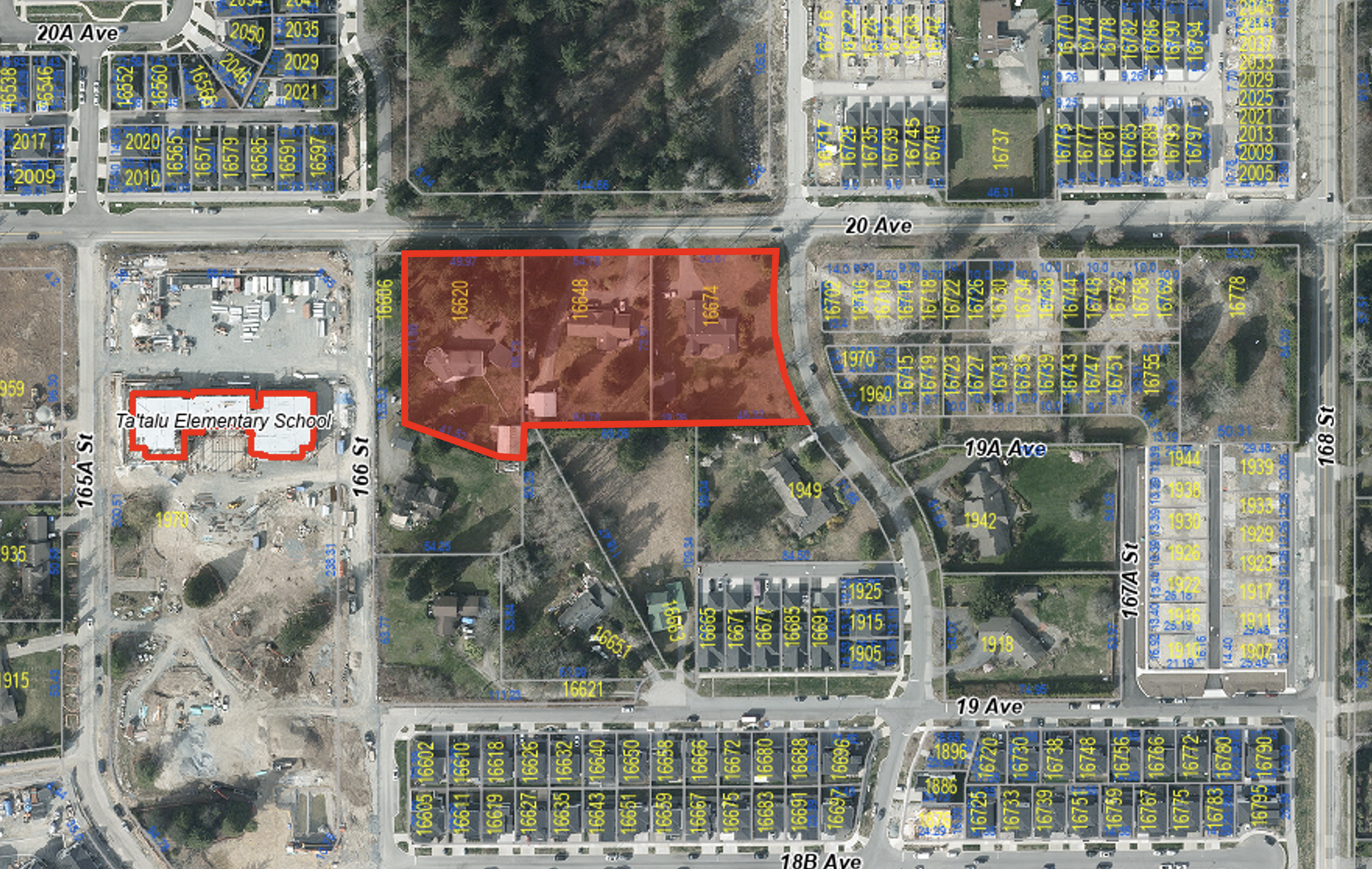 16674 20 Av, Surrey, BC for sale Aerial- Image 1 of 1