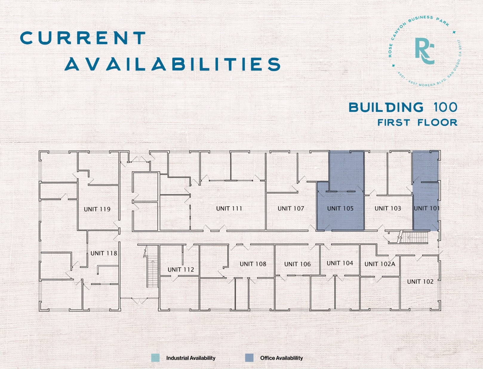 4901-4907 Morena Blvd, San Diego, CA à louer Plan d’étage- Image 1 de 1