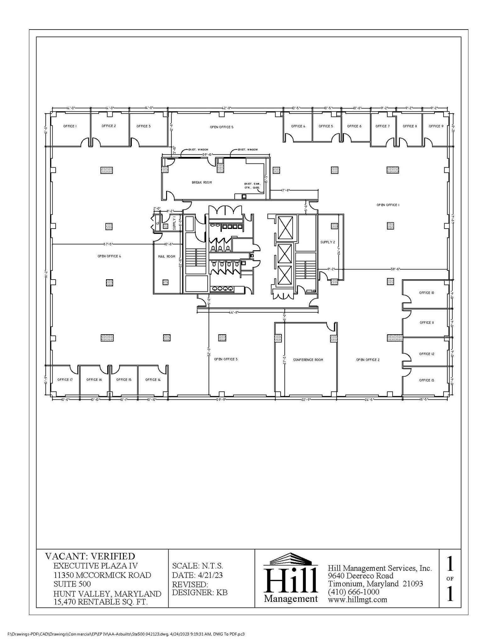 11350 McCormick Rd, Hunt Valley, MD à louer Plan d’étage- Image 1 de 1