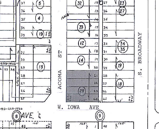 1586-1596 S Acoma St, Denver, CO à louer - Plan cadastral - Image 3 de 7