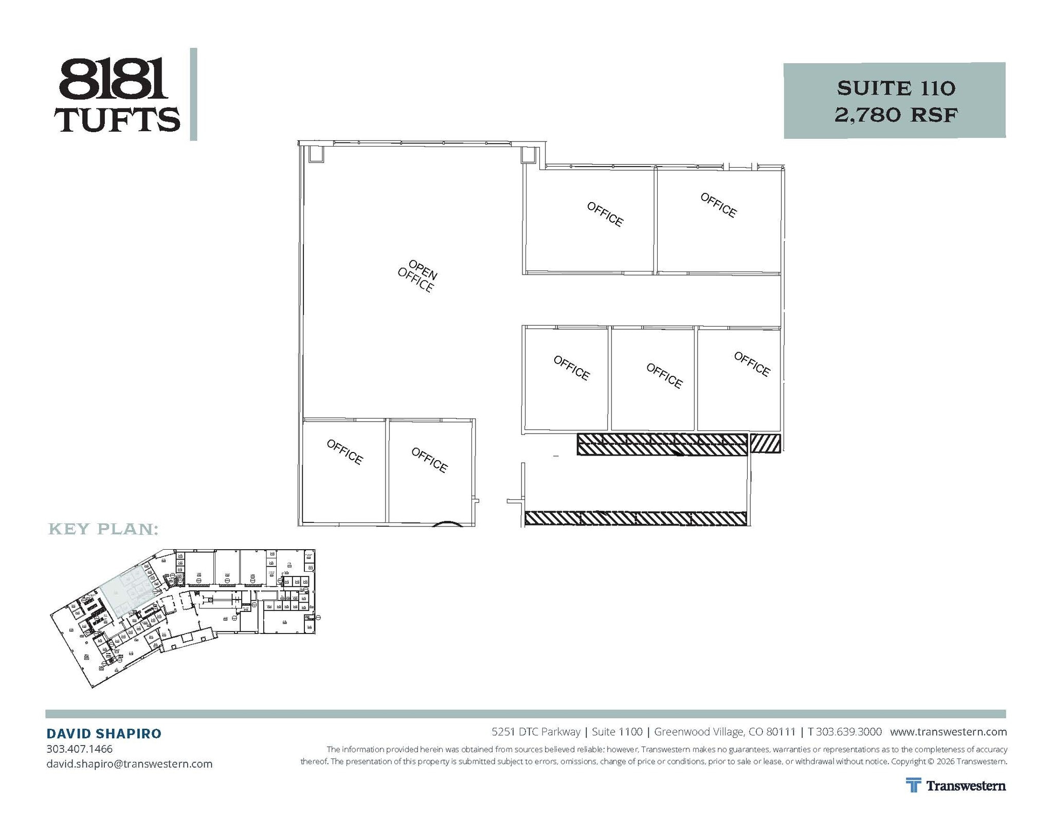 8181 E Tufts Ave, Denver, CO à louer Plan d’étage- Image 1 de 4