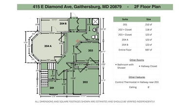 417 E Diamond Ave, Gaithersburg, MD for lease Floor Plan- Image 1 of 4