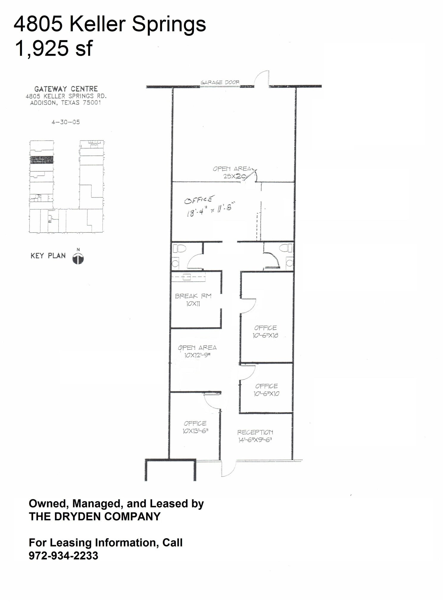 4801-4849 Keller Springs Rd, Addison, TX à louer Plan d’étage- Image 1 de 1