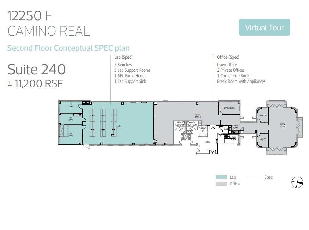 12250 El Camino Real, San Diego, CA à louer Plan d’étage- Image 1 de 1