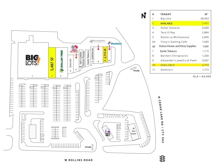 308-400 Rollins Rd, Round Lake Beach, IL à louer - Plan de site - Image 3 de 10