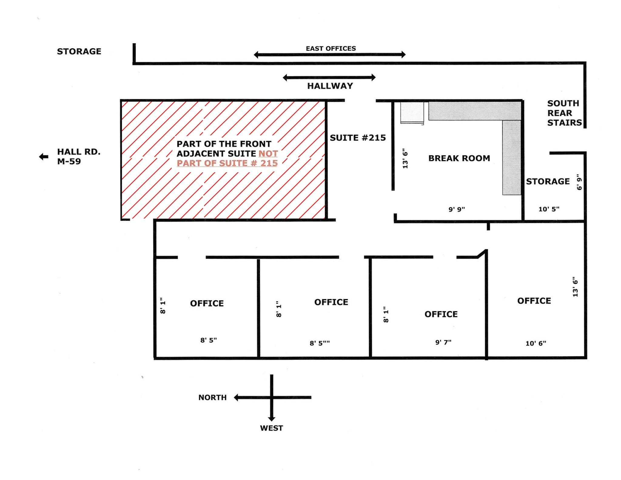 8344 Hall Rd, Utica, MI à louer Plan d’étage- Image 1 de 1