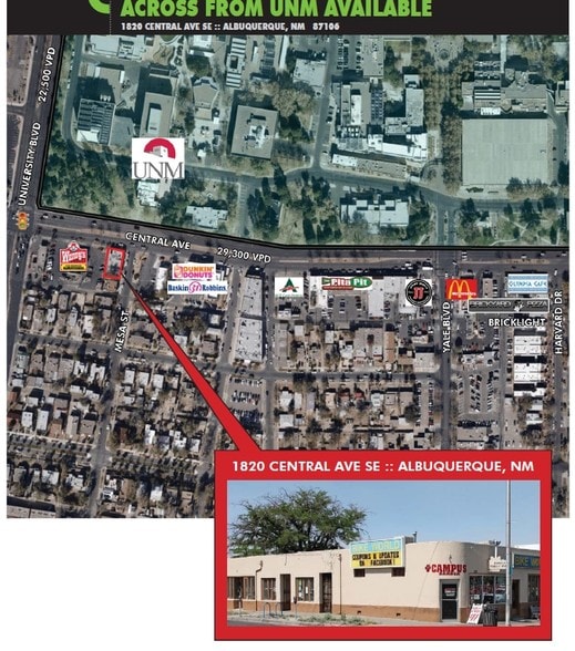 1820 Central Ave SE, Albuquerque, NM à vendre - Aérien - Image 2 de 17