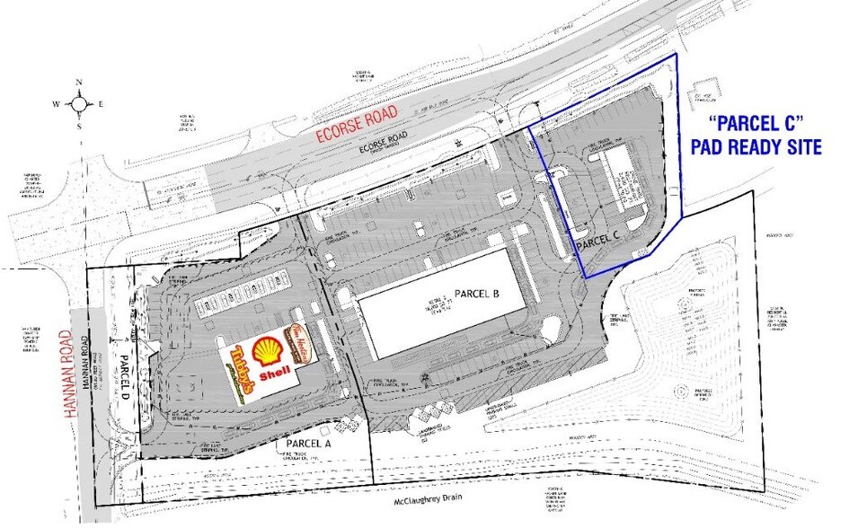 SEC Ecorse & Hannan Rd, Romulus, MI à louer - Plan de site - Image 3 de 4