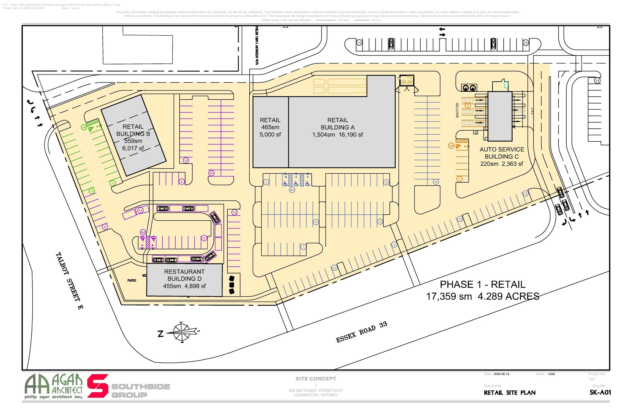 260 Talbot E st, Leamington, ON for lease Site Plan- Image 1 of 1