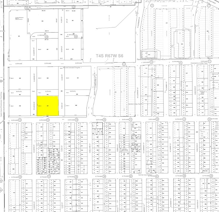 826 Albion St, Denver, CO à louer Plan cadastral- Image 1 de 2