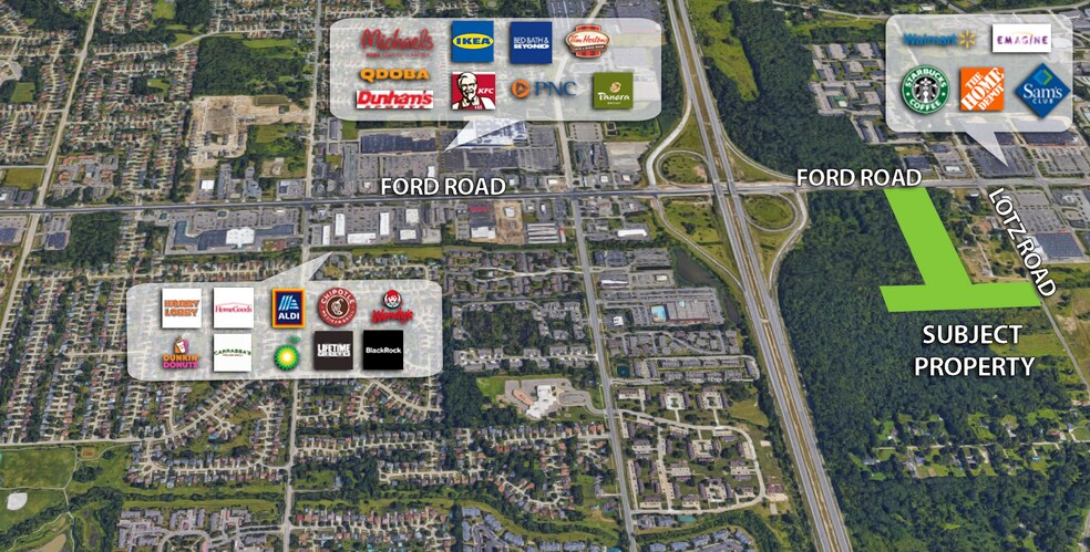 Ford Rd, Canton Township, MI à vendre - Aérien - Image 2 de 3