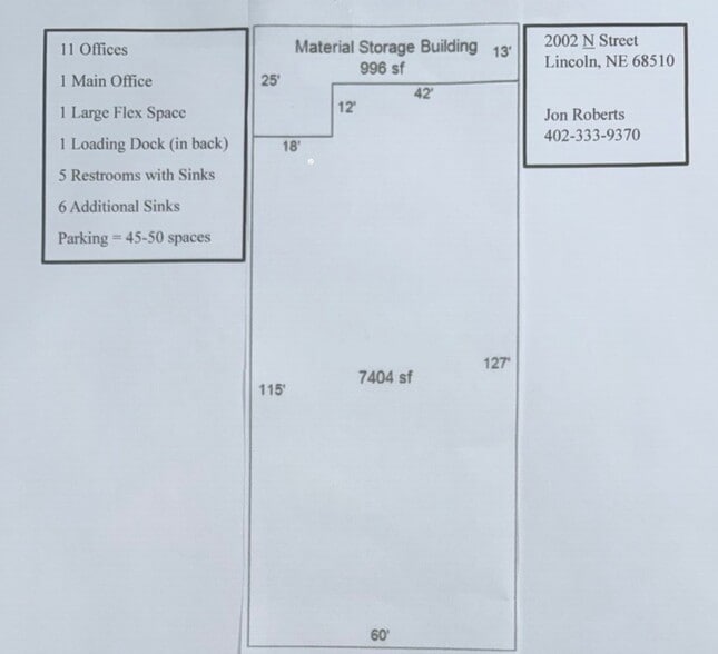 2002 N St, Lincoln, NE à louer - Plan d’étage - Image 3 de 3