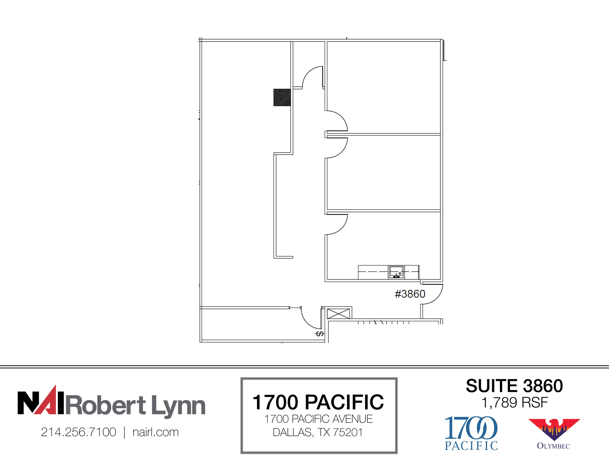 1700 Pacific Ave, Dallas, TX à louer Plan d  tage- Image 1 de 2