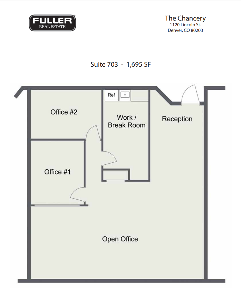 1120 Lincoln St, Denver, CO à louer Plan d  tage- Image 1 de 1