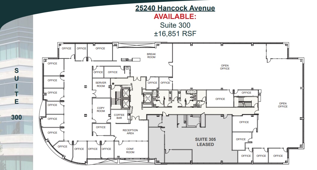 25240 Hancock Ave, Murrieta, CA for lease Floor Plan- Image 1 of 2