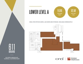 611 N Brand Blvd, Glendale, CA for lease Floor Plan- Image 1 of 1