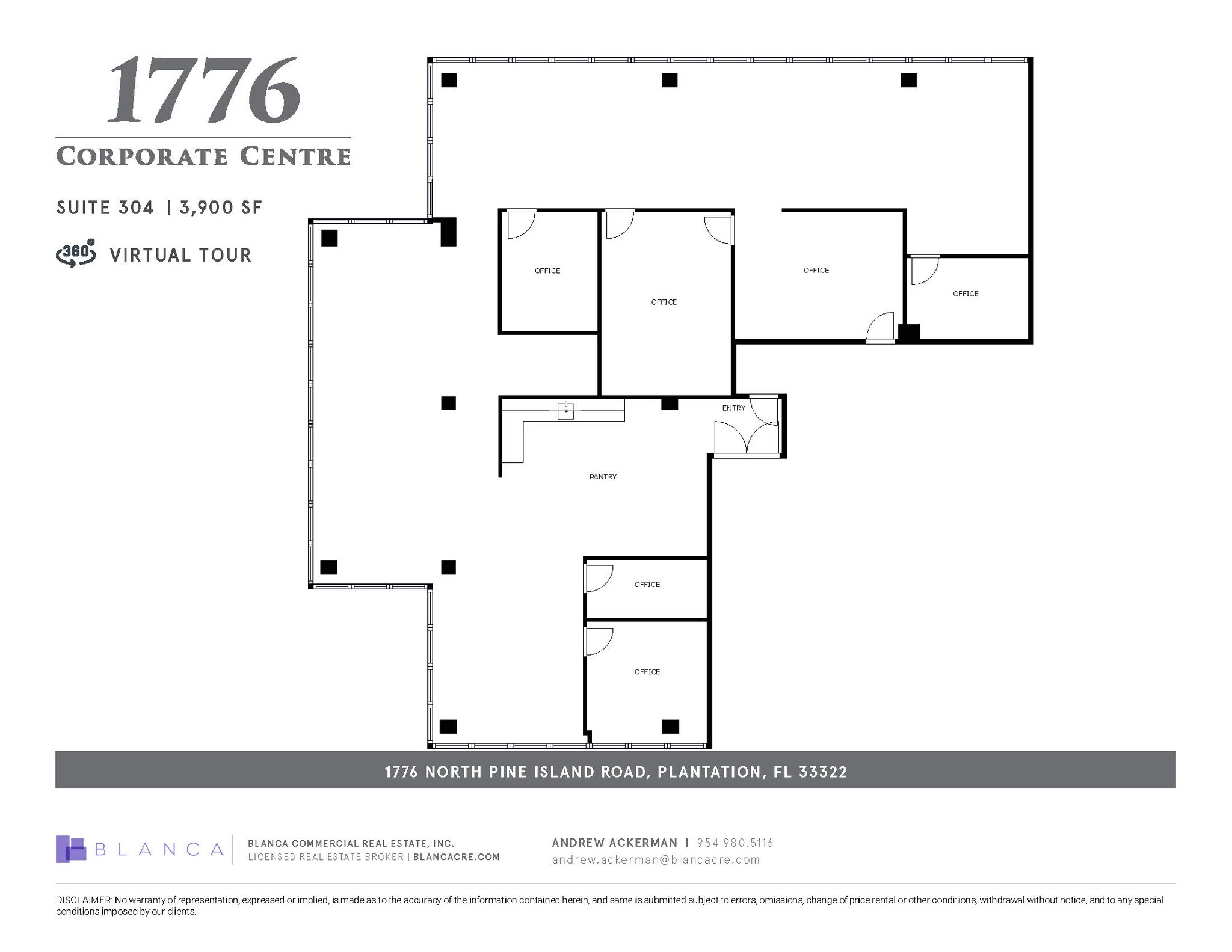 1776 N Pine Island Rd, Plantation, FL for lease Floor Plan- Image 1 of 1