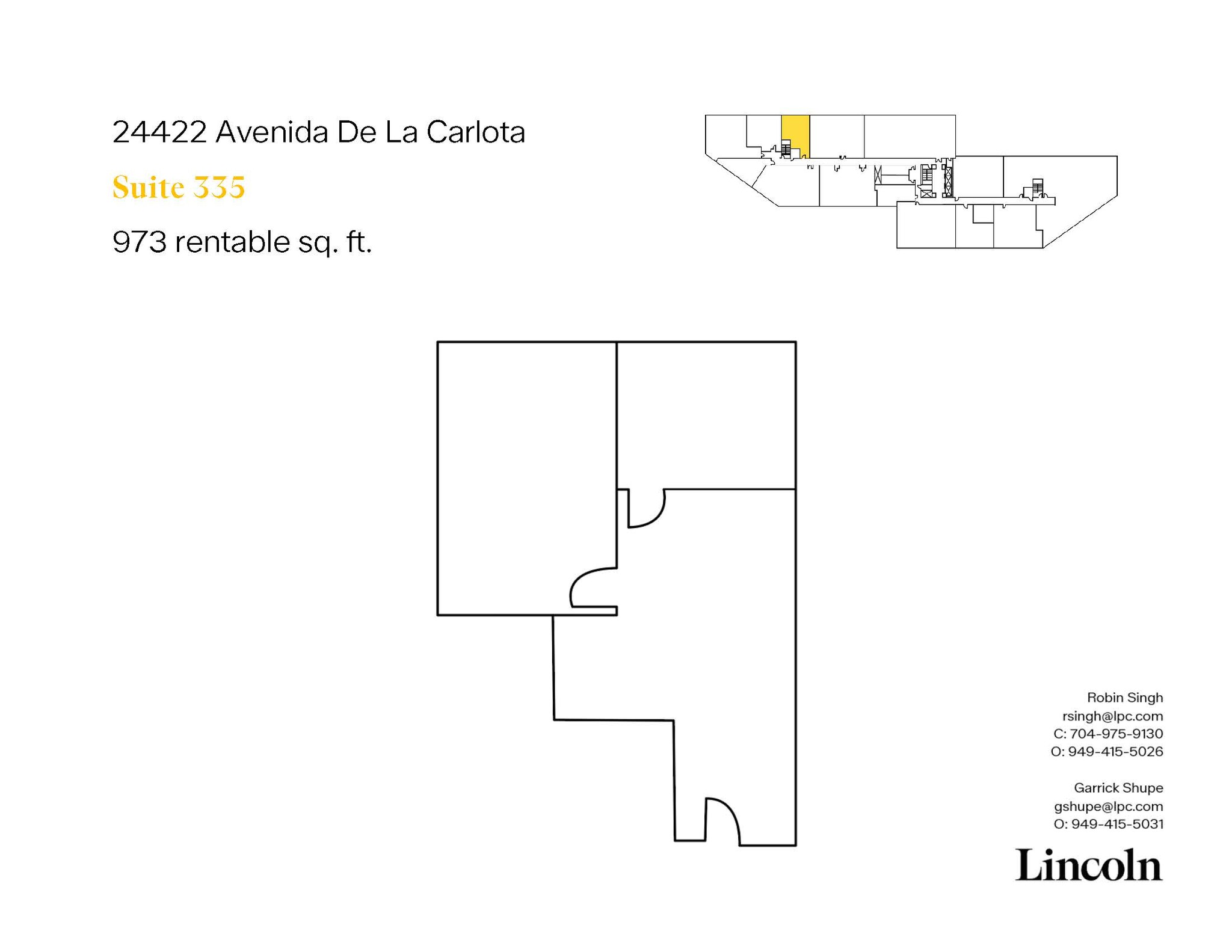 24422 Avenida De La Carlota, Laguna Hills, CA for lease Floor Plan- Image 1 of 4