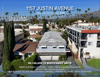 Plus de détails pour 1157 Justin Ave, Glendale, CA - Multi-résidentiel à vendre