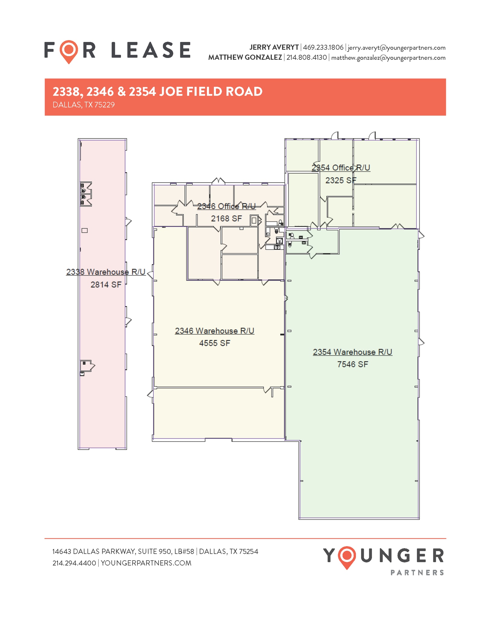2338-2354 Joe Field Rd, Dallas, TX for lease Floor Plan- Image 1 of 1