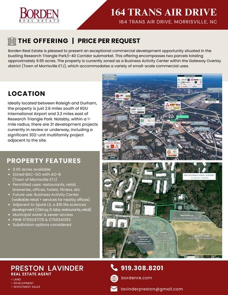164 Trans Air Drive, Morrisville, NC à vendre - Photo du bâtiment - Image 3 de 3